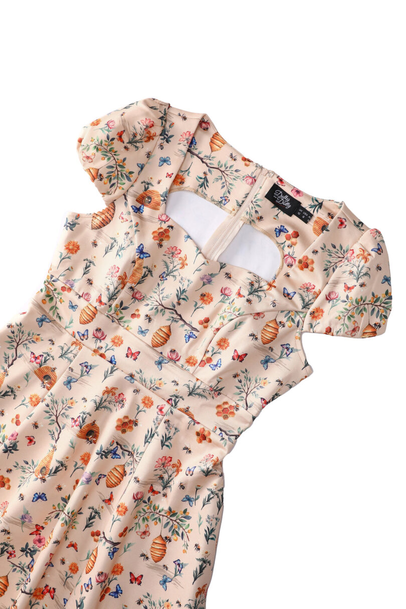 Claudia Bee & Honey Dress In Cream  Shop now at Kitty Darling