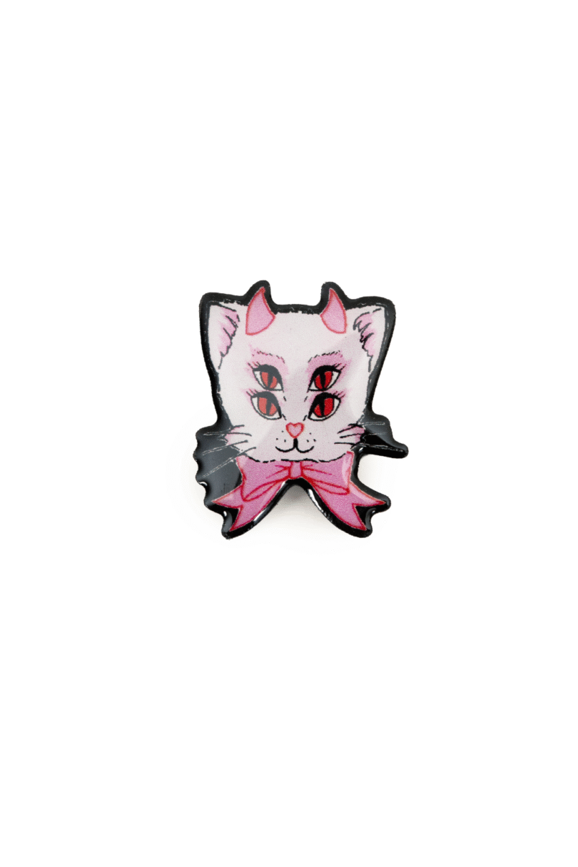 4 Eyed Kitty Pin  Shop now at Kitty Darling