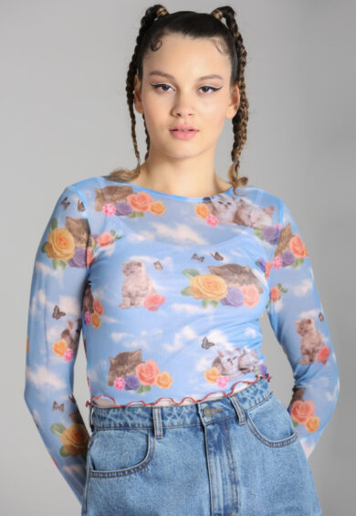 Kitsch Kitty Top – Tops | Kitty Darling