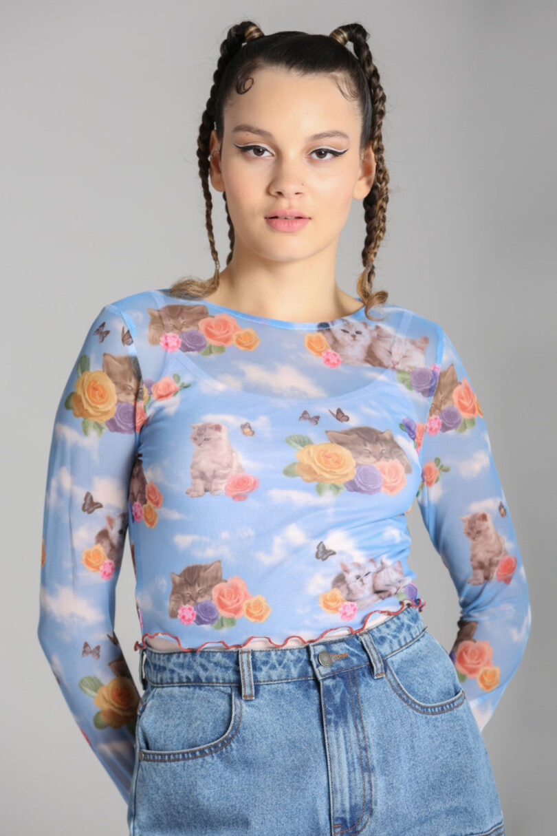 Kitsch Kitty Top  Shop now at Kitty Darling