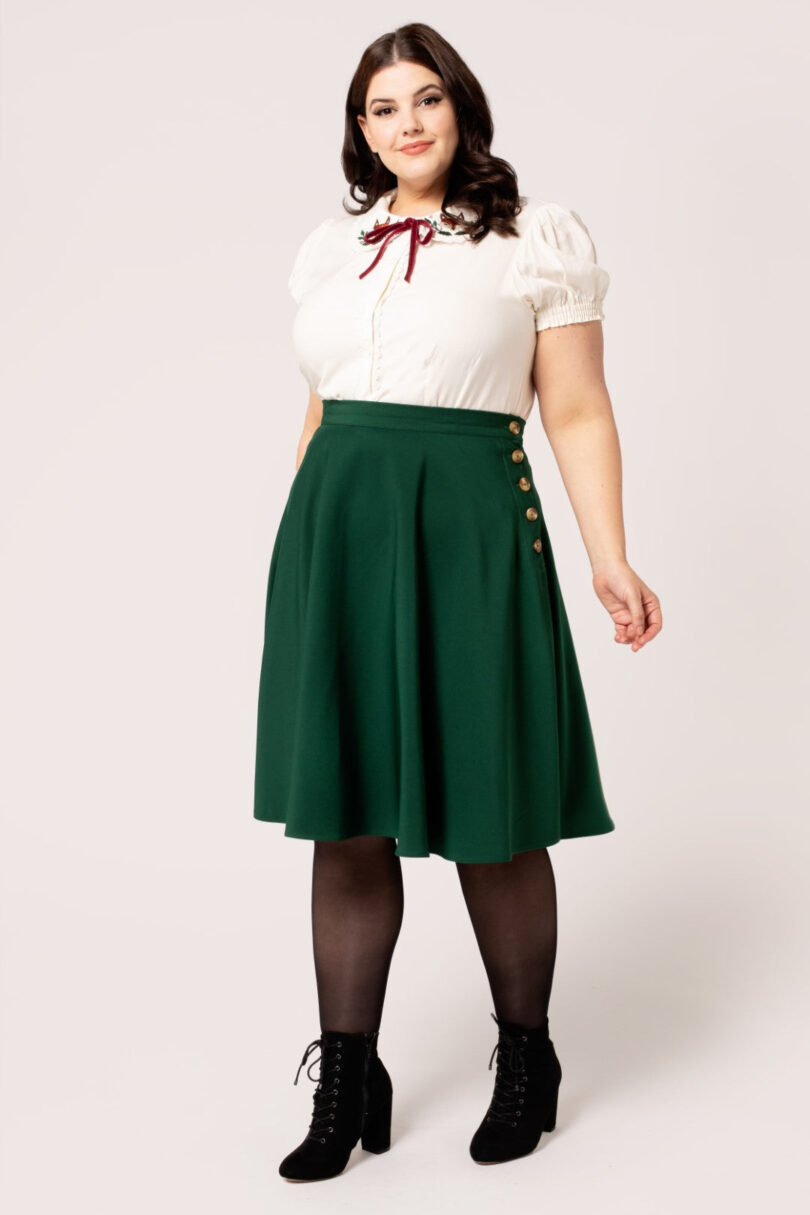 Ravenwood Skirt Dark Green  Shop now at Kitty Darling