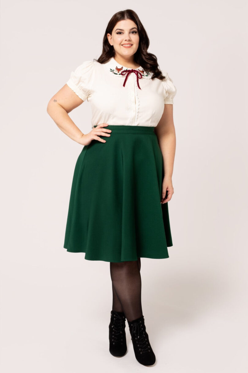 Ravenwood Skirt Dark Green  Shop now at Kitty Darling