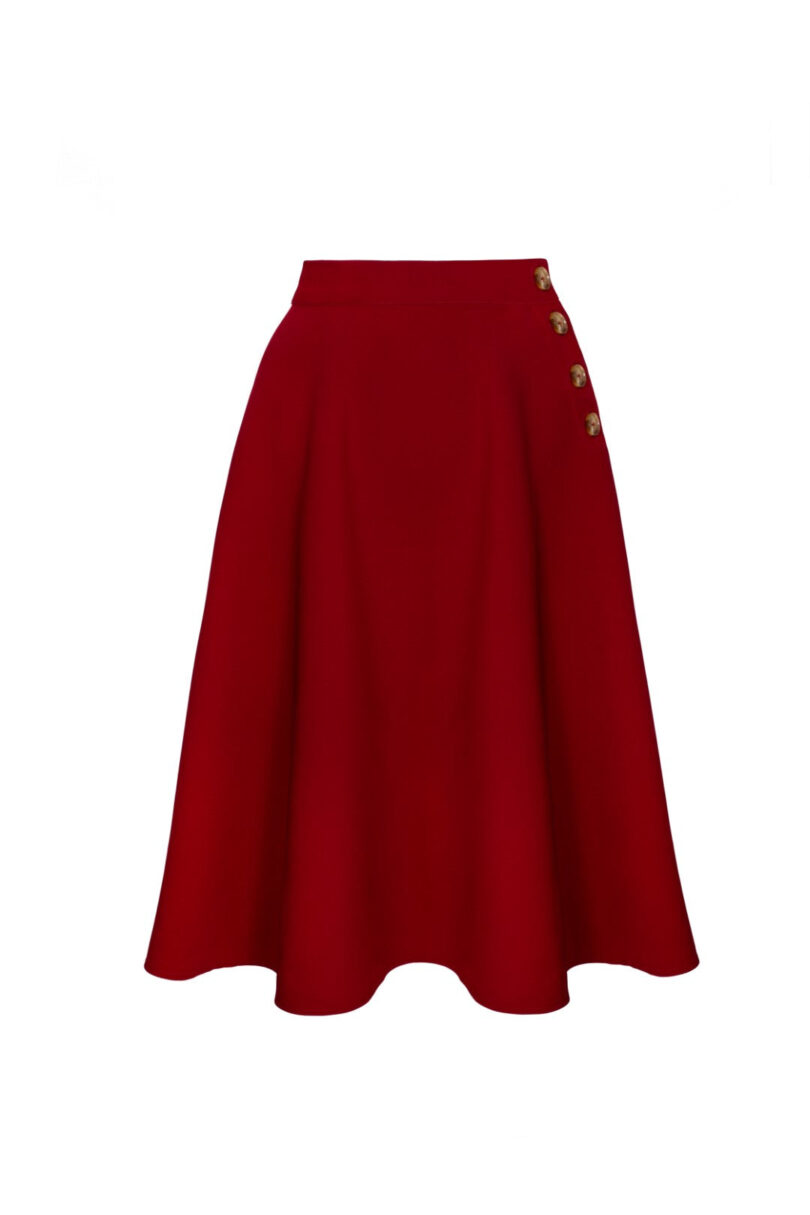 Ravenwood Skirt Dark Red  Shop now at Kitty Darling
