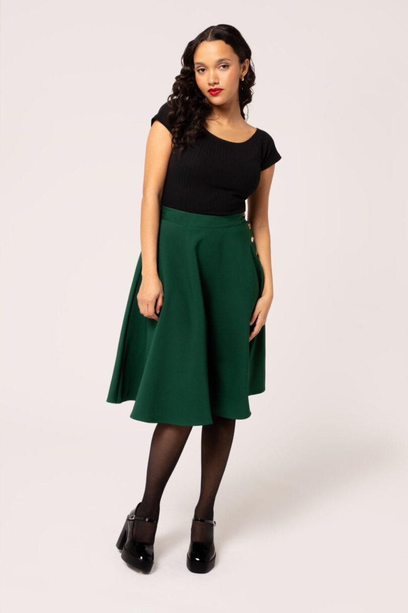 Ravenwood Skirt Dark Green  Shop now at Kitty Darling