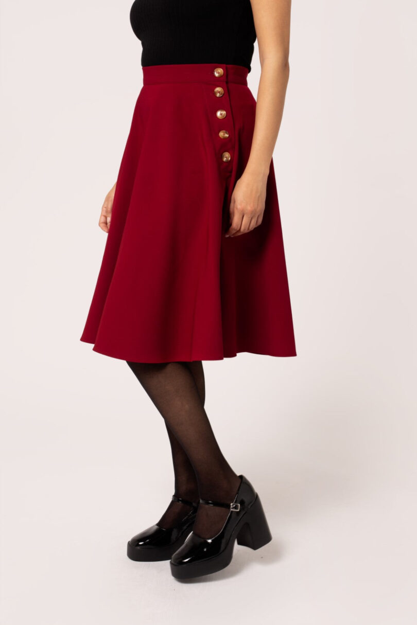 Ravenwood Skirt Dark Red  Shop now at Kitty Darling