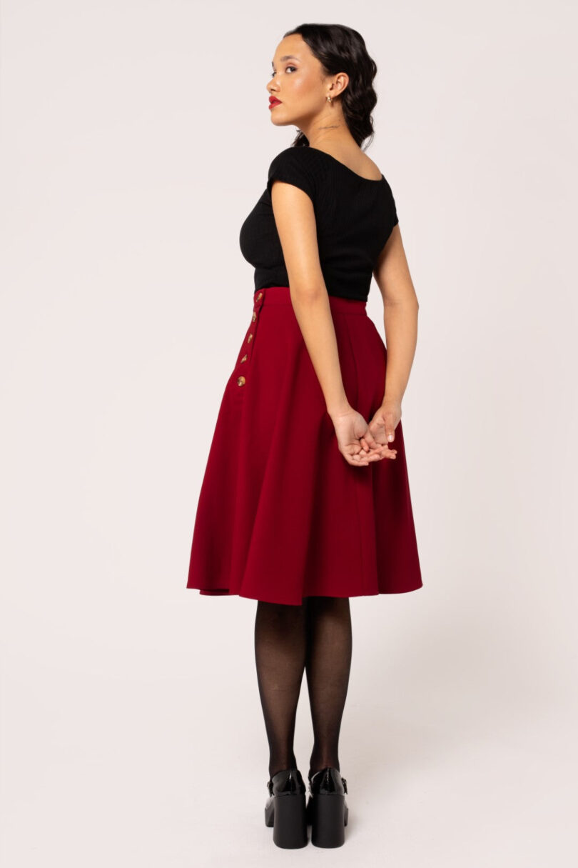 Ravenwood Skirt Dark Red  Shop now at Kitty Darling