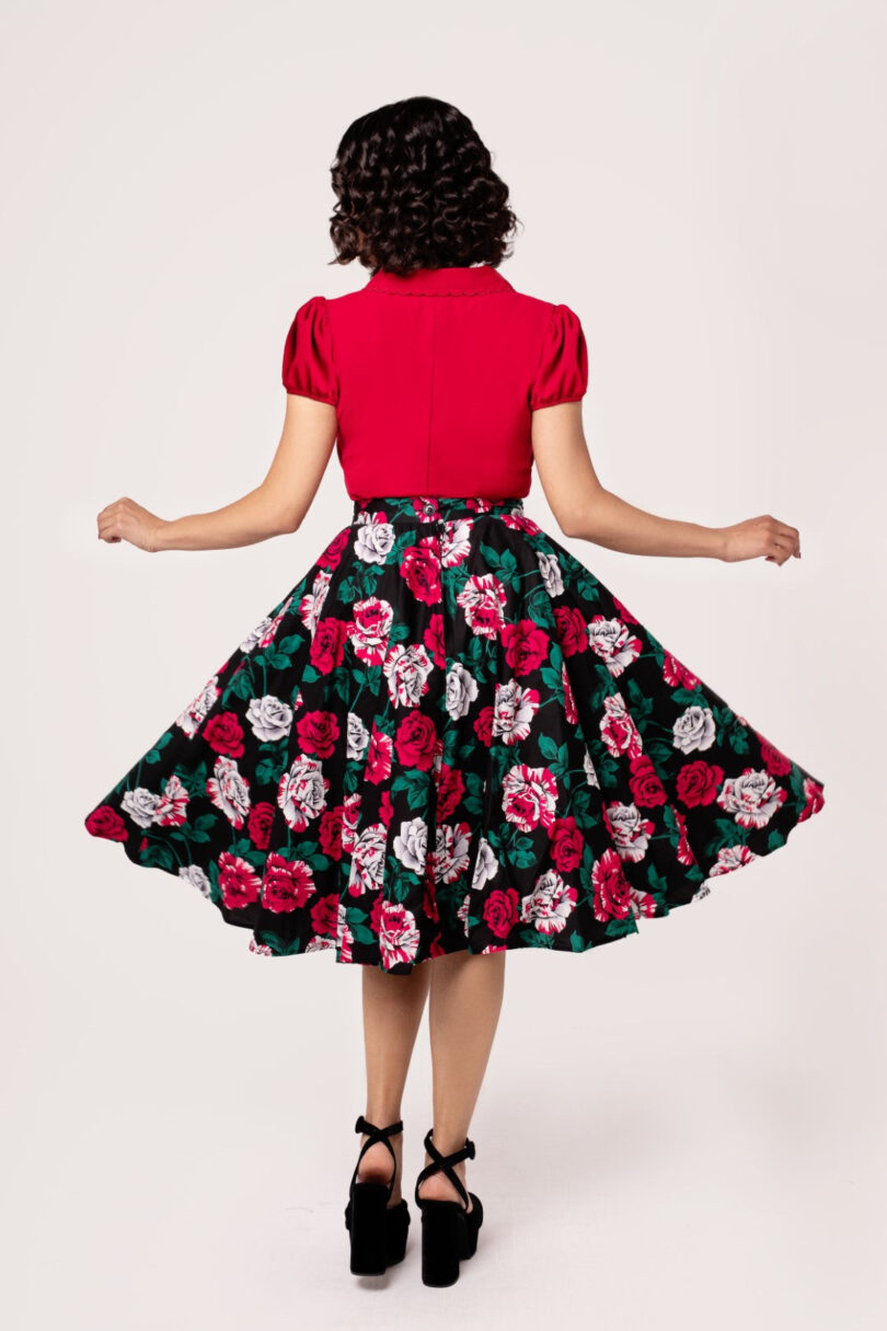 Paint Me Roses Skirt  Shop now at Kitty Darling