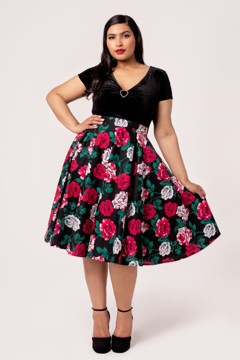 Paint Me Roses Skirt  Shop now at Kitty Darling