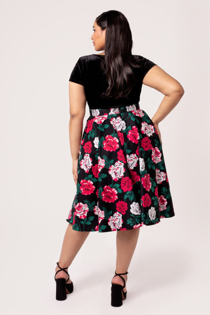 Paint Me Roses Skirt  Shop now at Kitty Darling