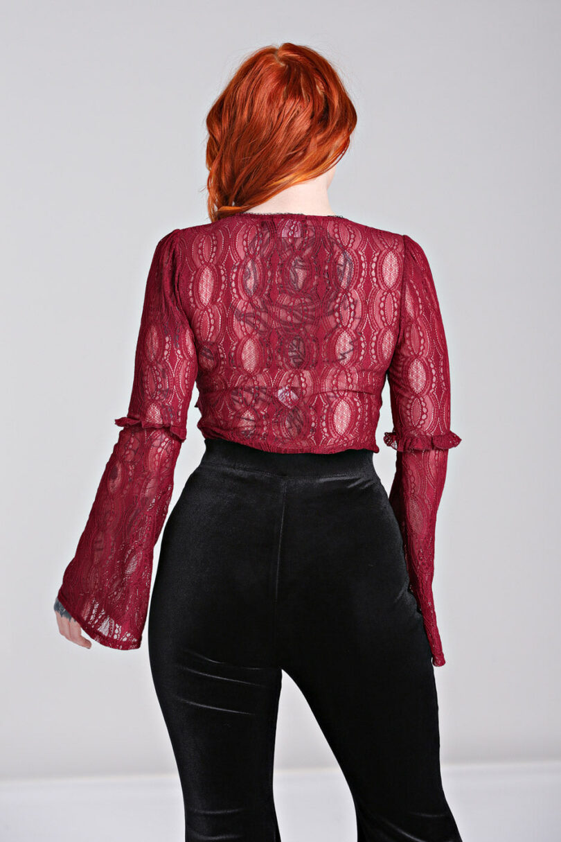 Rhea Top Burgundy  Shop now at Kitty Darling