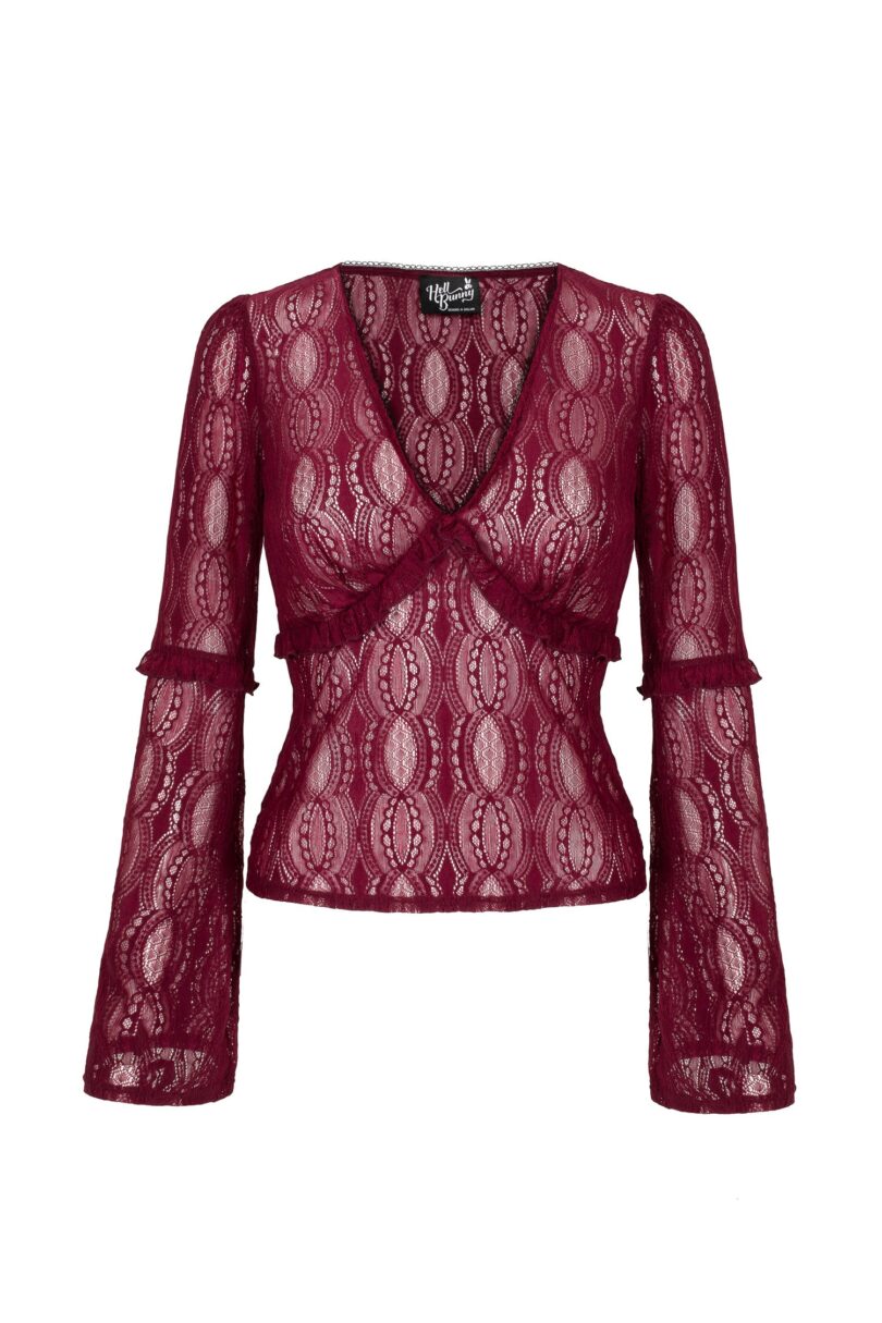 Rhea Top Burgundy  Shop now at Kitty Darling