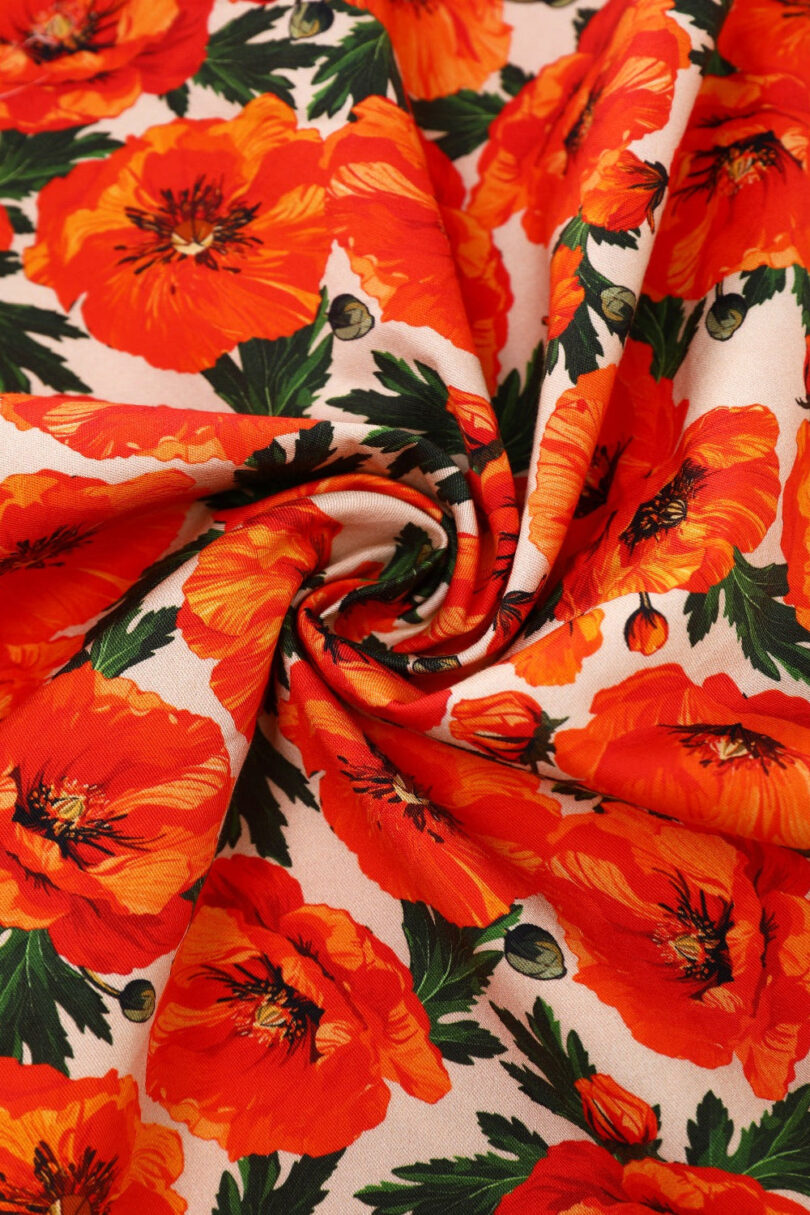 Mollie Orange Poppy Full Circle Shirt Dress  Shop now at Kitty Darling