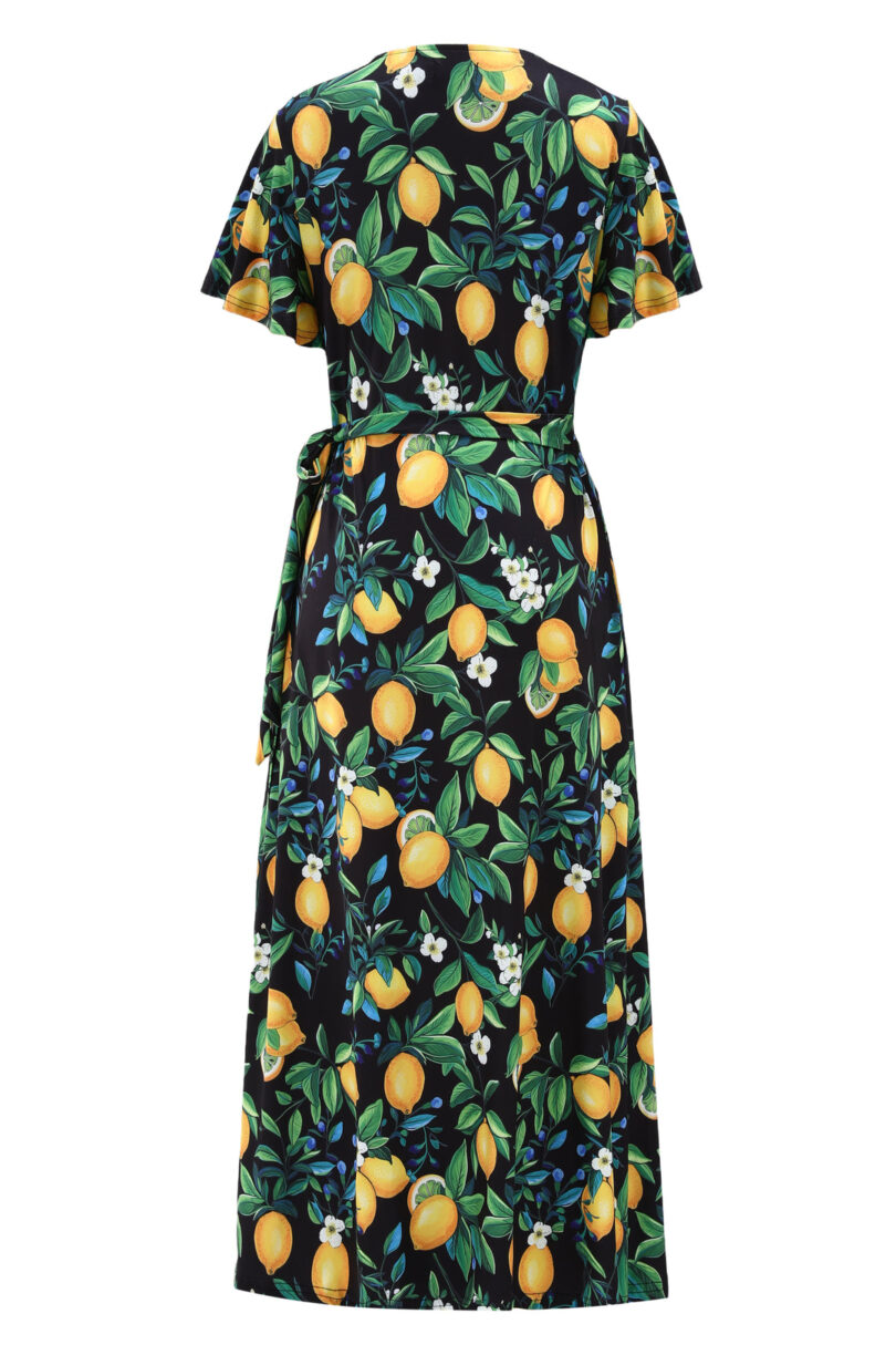 Georgina Lemon Maxi Wrap Dress  Shop now at Kitty Darling