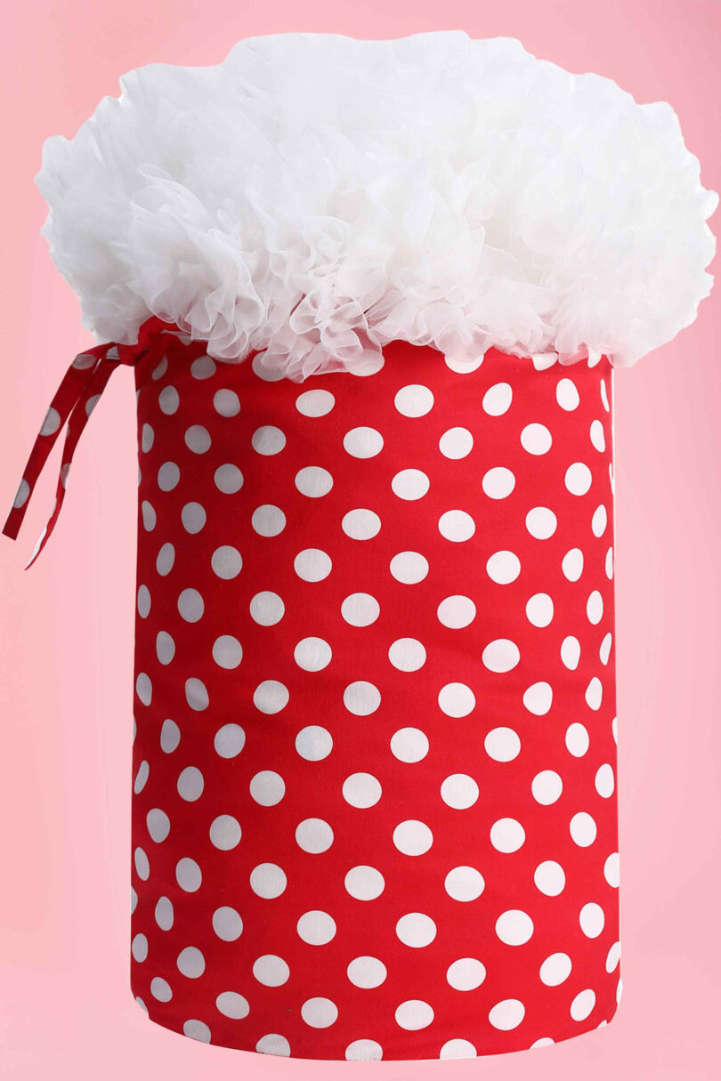 Petticoat String Tie Bag in Red with Large White Polka Dots  Shop now at Kitty Darling