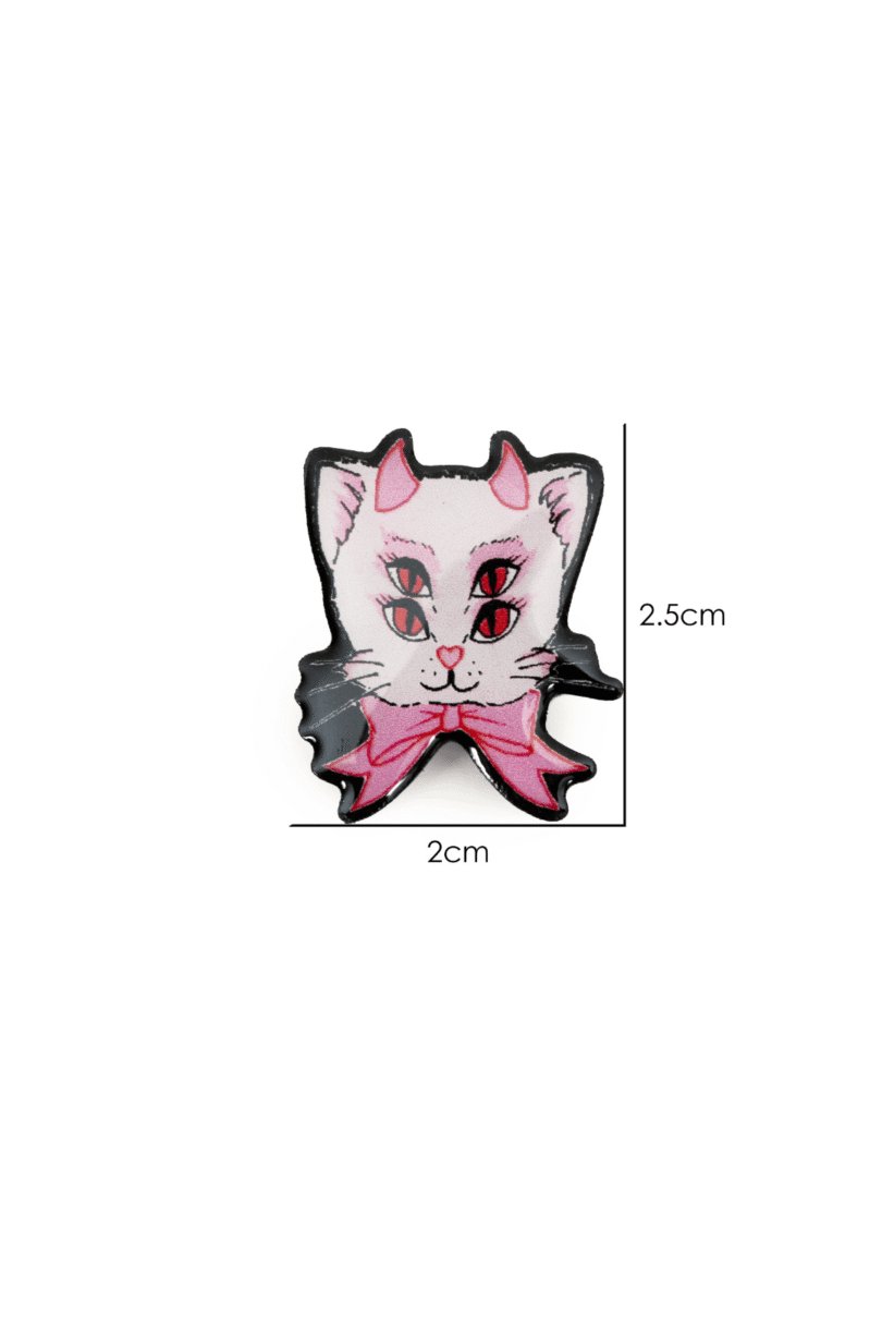 4 Eyed Kitty Pin  Shop now at Kitty Darling