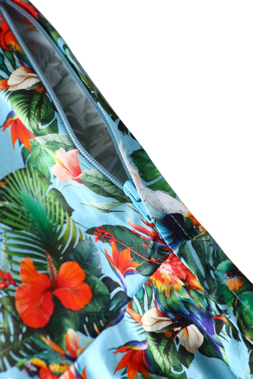 Penelope Light Blue Tropical Garden Shirt Dress  Shop now at Kitty Darling