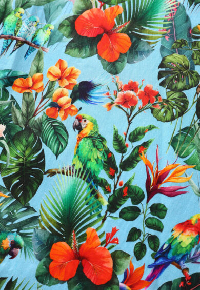 Penelope Light Blue Tropical Garden Shirt Dress – Dresses | Kitty Darling