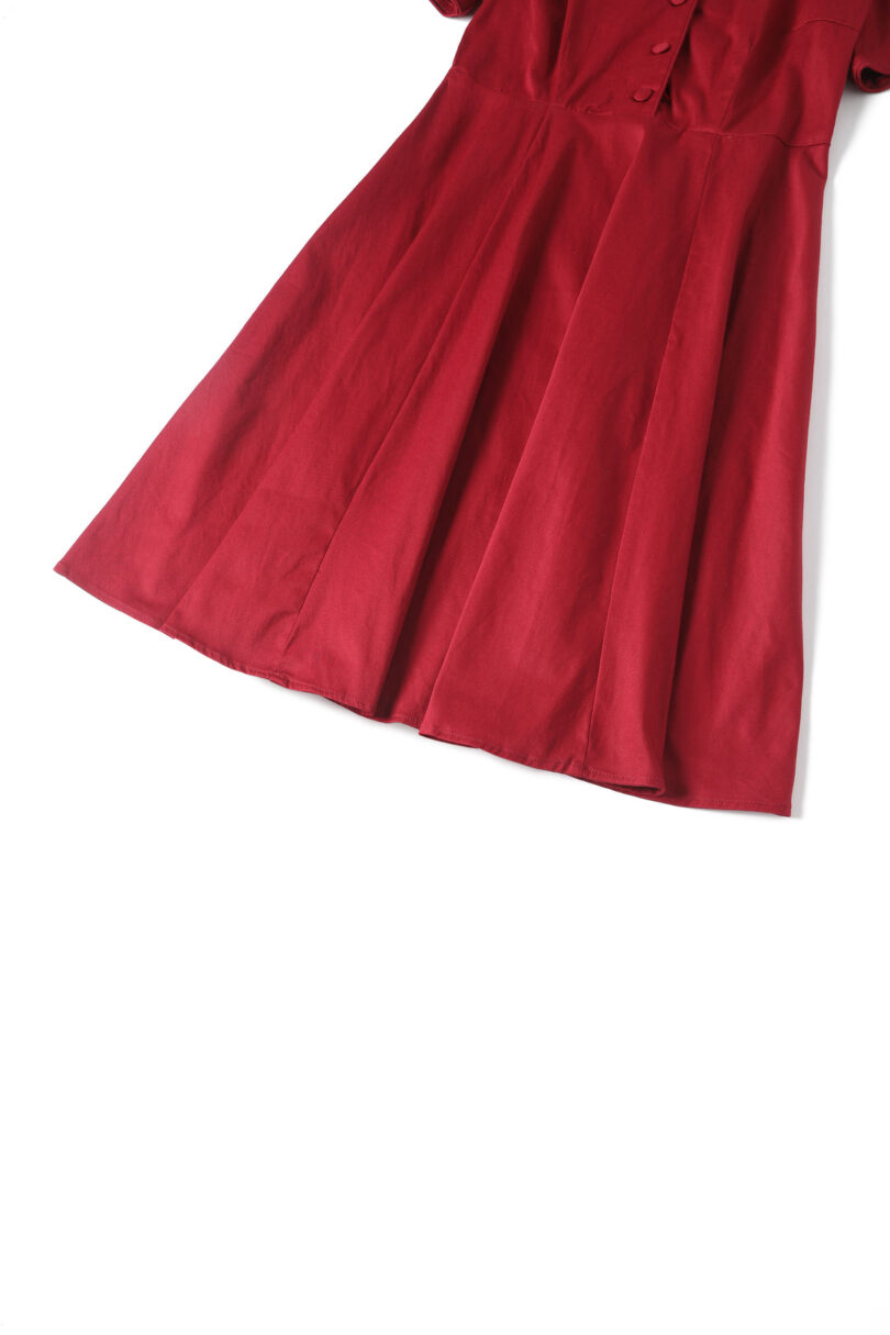 Penelope Scarlette Red Rockabilly Plain Shirt Dress  Shop now at Kitty Darling