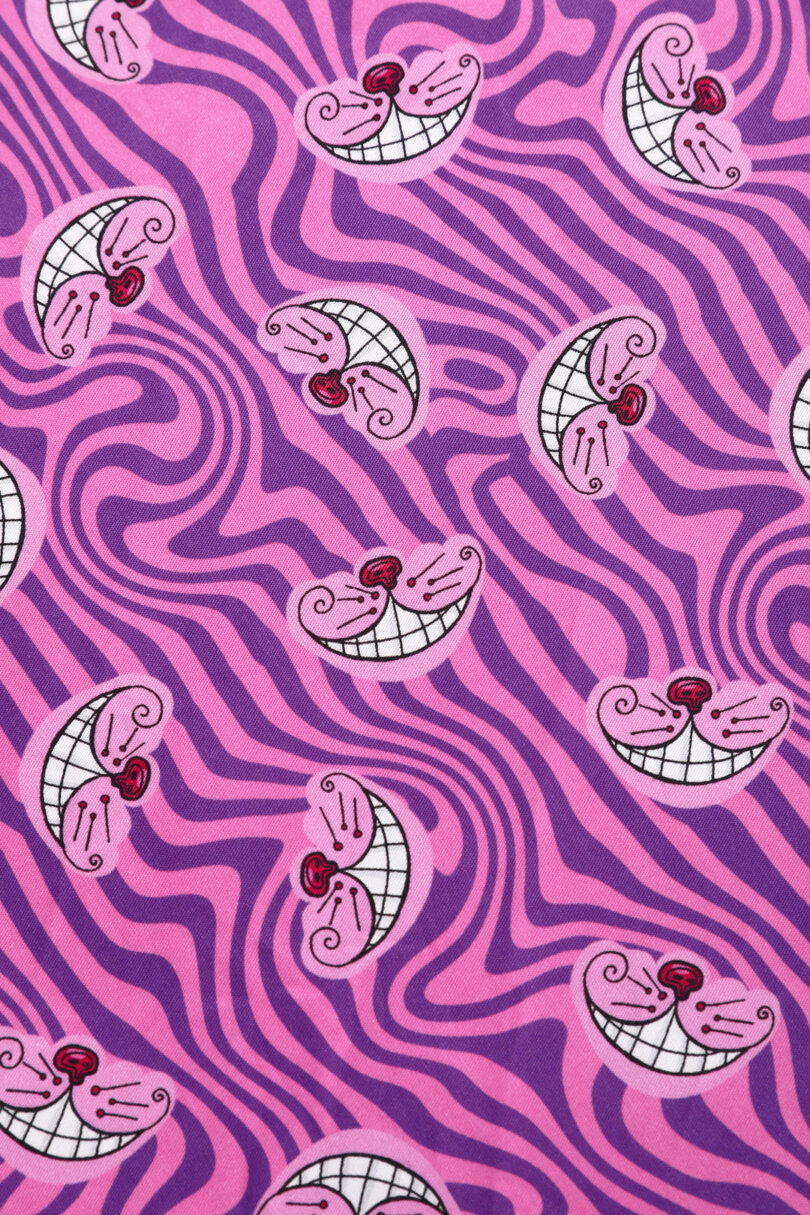 Penelope II Pink Cheshire Cat Shirt Dress  Shop now at Kitty Darling