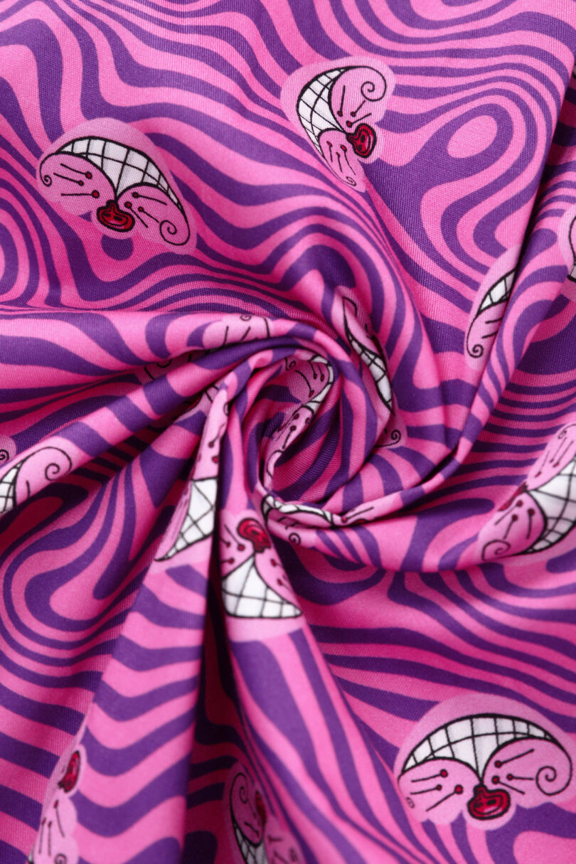 Penelope II Pink Cheshire Cat Shirt Dress  Shop now at Kitty Darling