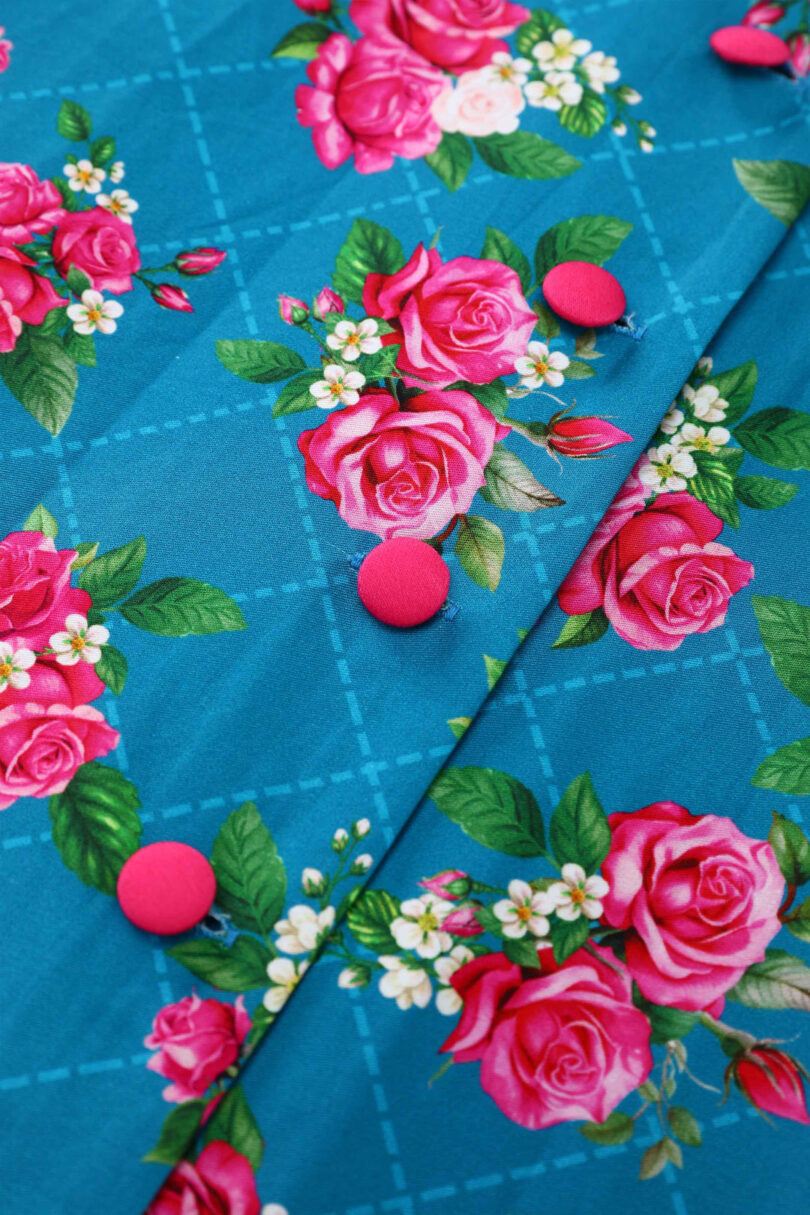 Mollie Rose Full Circle Shirt Dress In Blue  Shop now at Kitty Darling