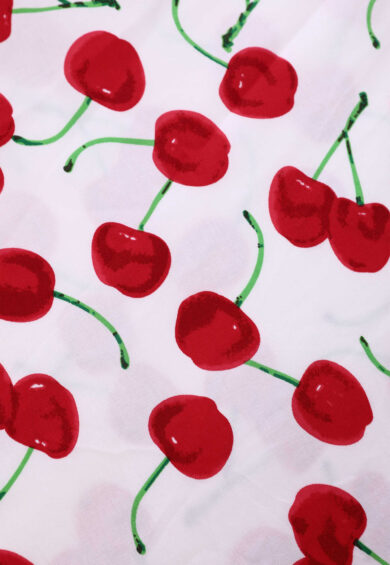 Mollie Cherry Full Circle Shirt Dress In White – Dresses | Kitty Darling