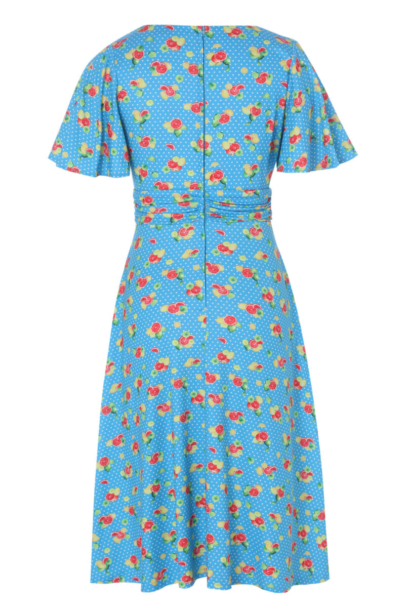 Donna Citrus Print Polka Dot Dress  Shop now at Kitty Darling