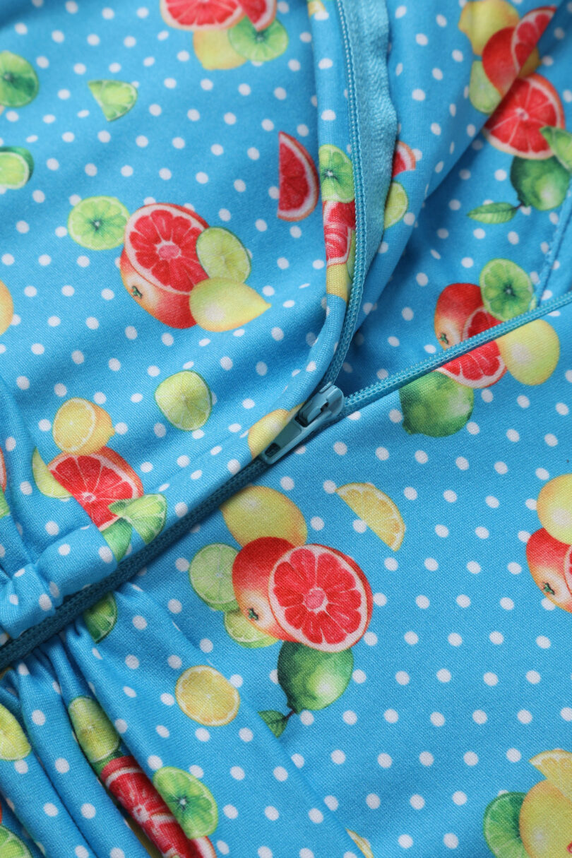 Donna Citrus Print Polka Dot Dress  Shop now at Kitty Darling