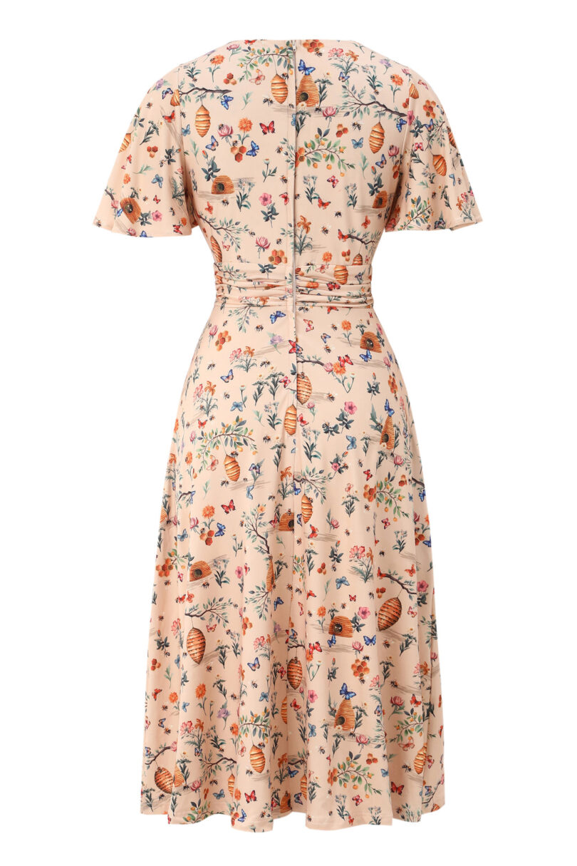 Donna Bee Honey Casual Dress In Cream White  Shop now at Kitty Darling