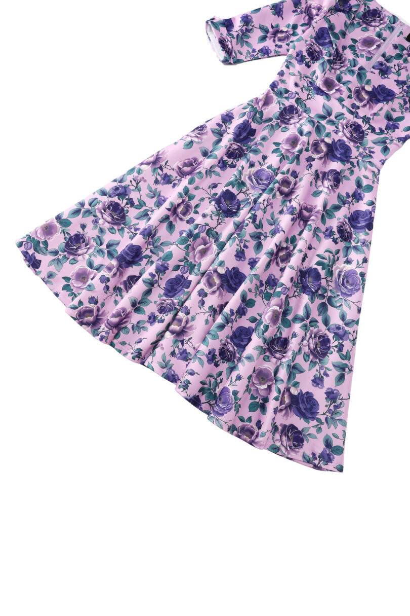 Scarlette Lilac Rose Midi Dress  Shop now at Kitty Darling