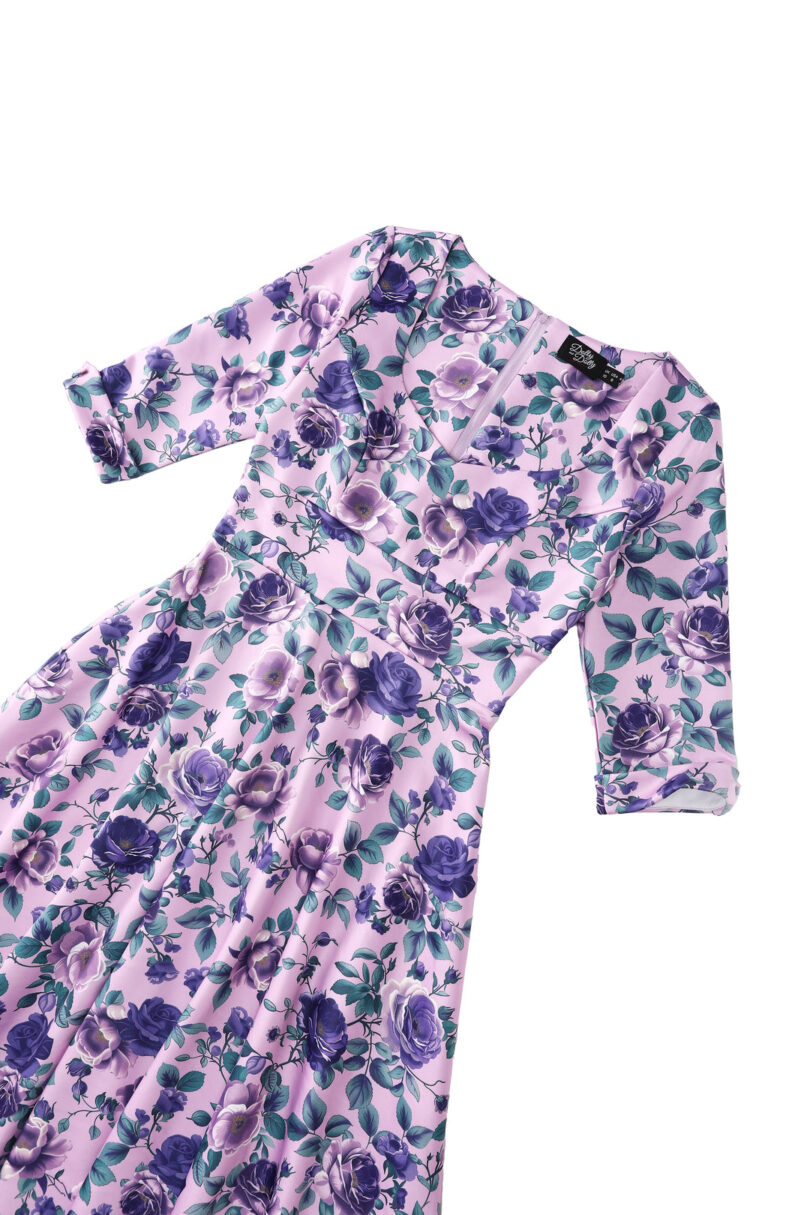 Scarlette Lilac Rose Midi Dress  Shop now at Kitty Darling