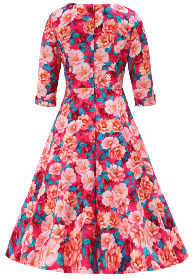 Scarlette Pink Magnolia Midi Dress – Dresses | Kitty Darling