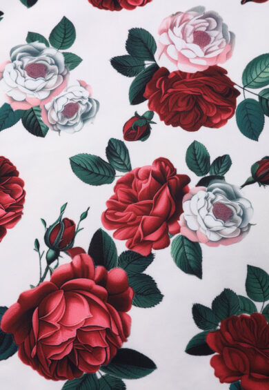 Scarlette Red Peony Midi Dress In White – Dresses | Kitty Darling