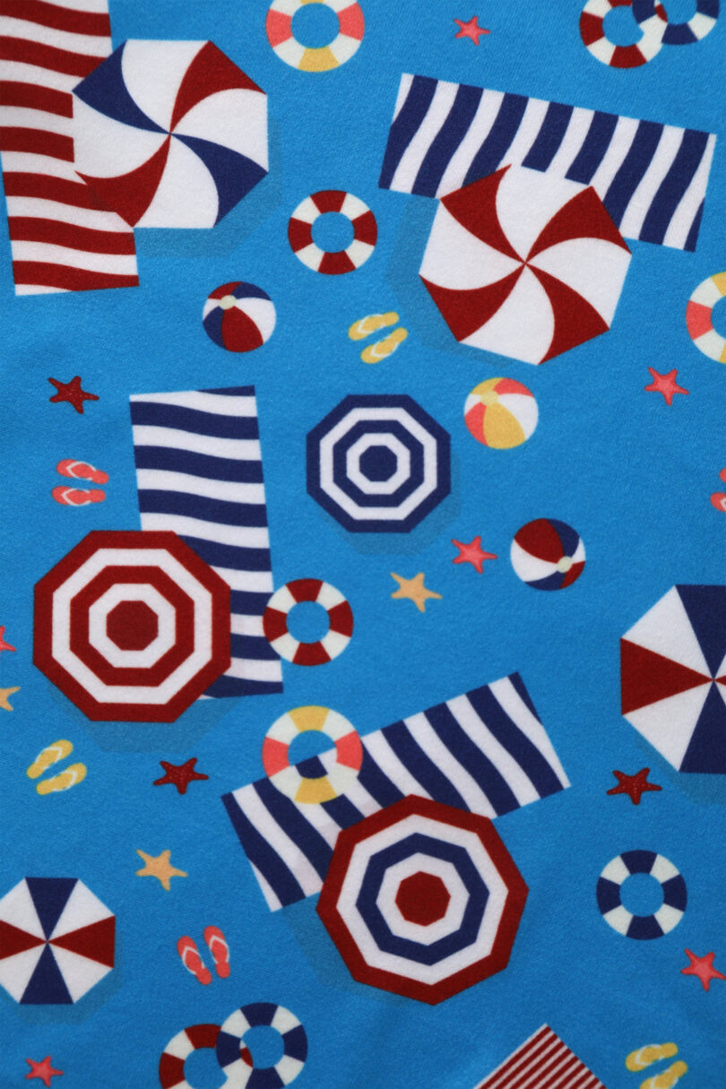 Matilda Wrap Dress In Blue Parasole Print  Shop now at Kitty Darling