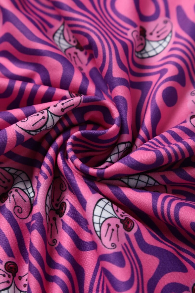 Billie Cheshire Cat Smile Pink Long Sleeved Dress  Shop now at Kitty Darling