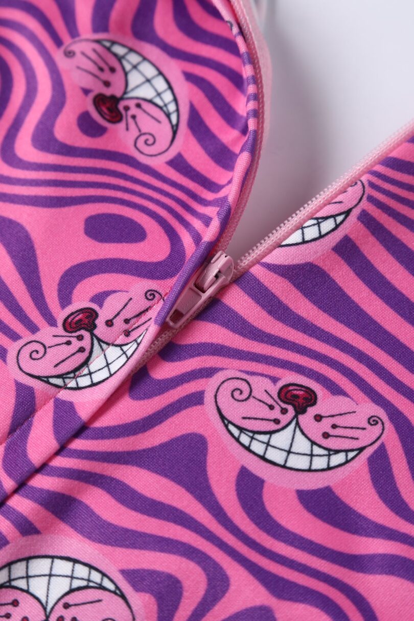 Billie Cheshire Cat Smile Pink Long Sleeved Dress  Shop now at Kitty Darling