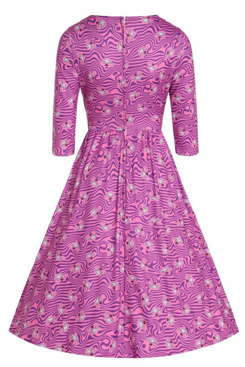 Billie Cheshire Cat Smile Pink Long Sleeved Dress  Shop now at Kitty Darling