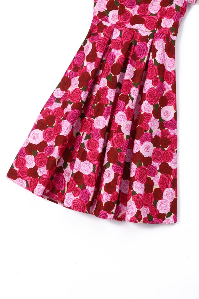 Lily Pink Rose Garden Off Shoulder Dress  Shop now at Kitty Darling