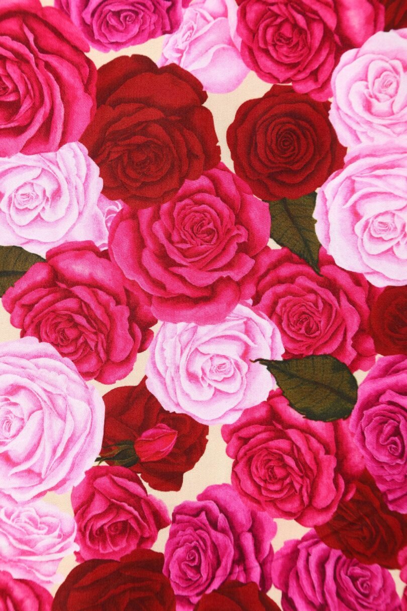 Lily Pink Rose Garden Off Shoulder Dress  Shop now at Kitty Darling