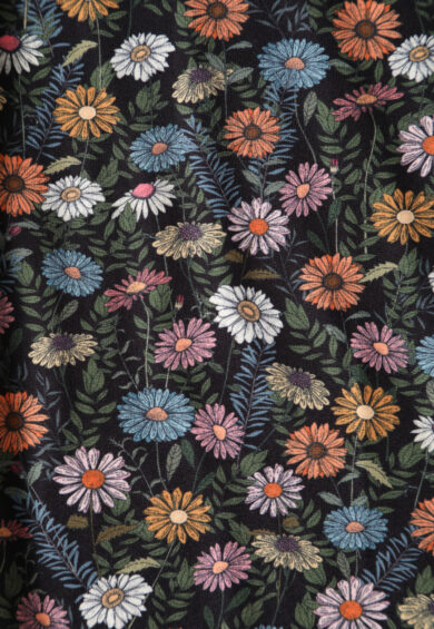 Julia Dark Green 50s Style Wildflower Print Swing Dress – Dresses | Kitty Darling