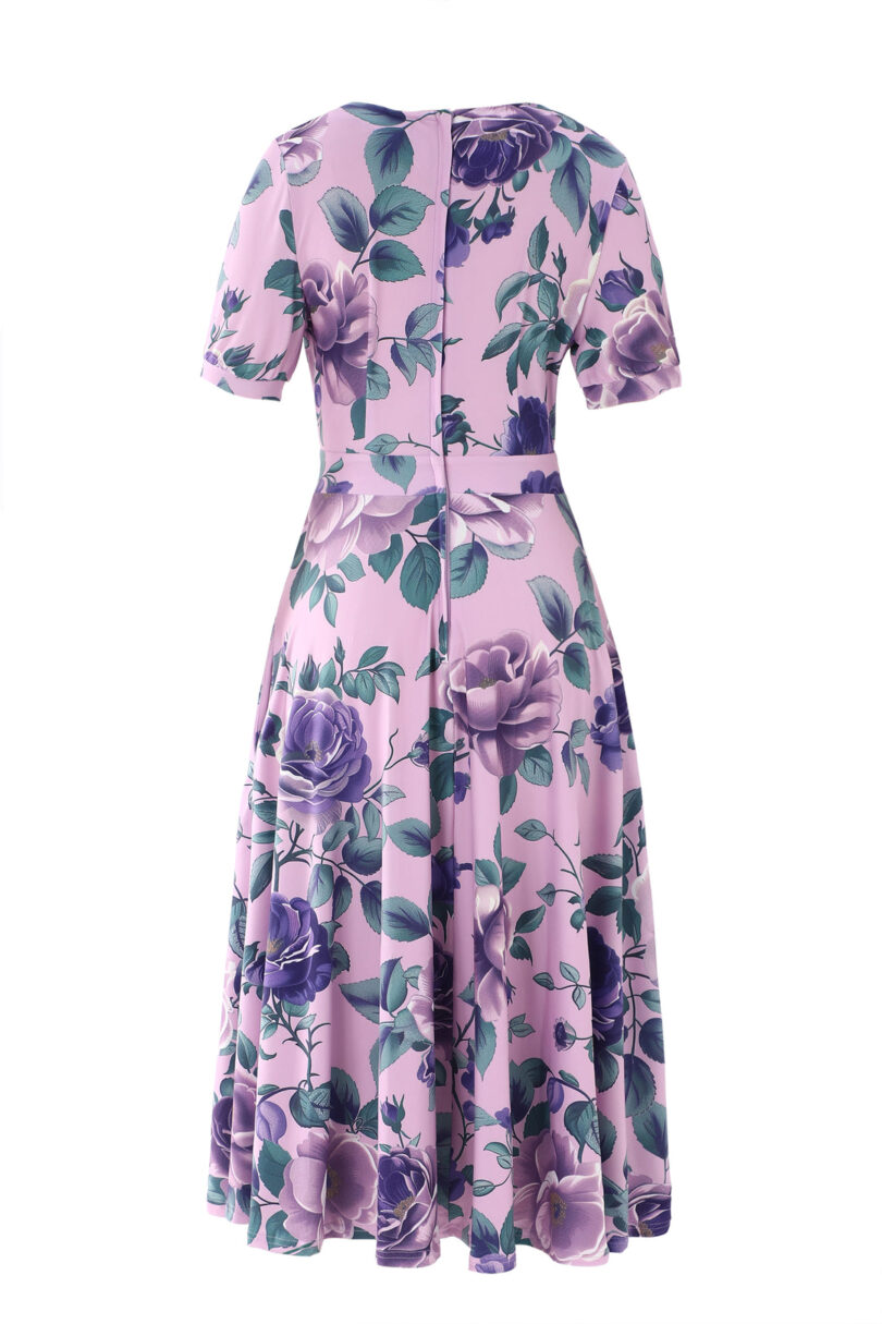 Julia Purple Rose Off Shoulder Midi Dress  Shop now at Kitty Darling