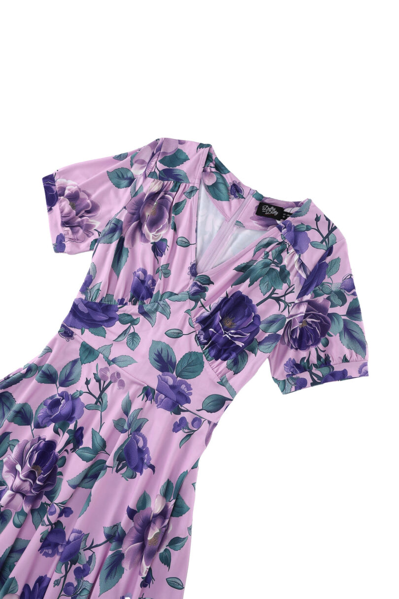 Julia Purple Rose Off Shoulder Midi Dress  Shop now at Kitty Darling