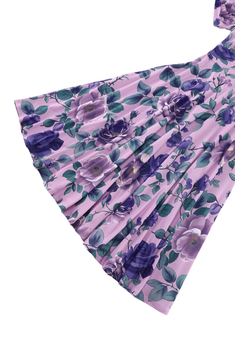 Julia Purple Rose Off Shoulder Midi Dress  Shop now at Kitty Darling