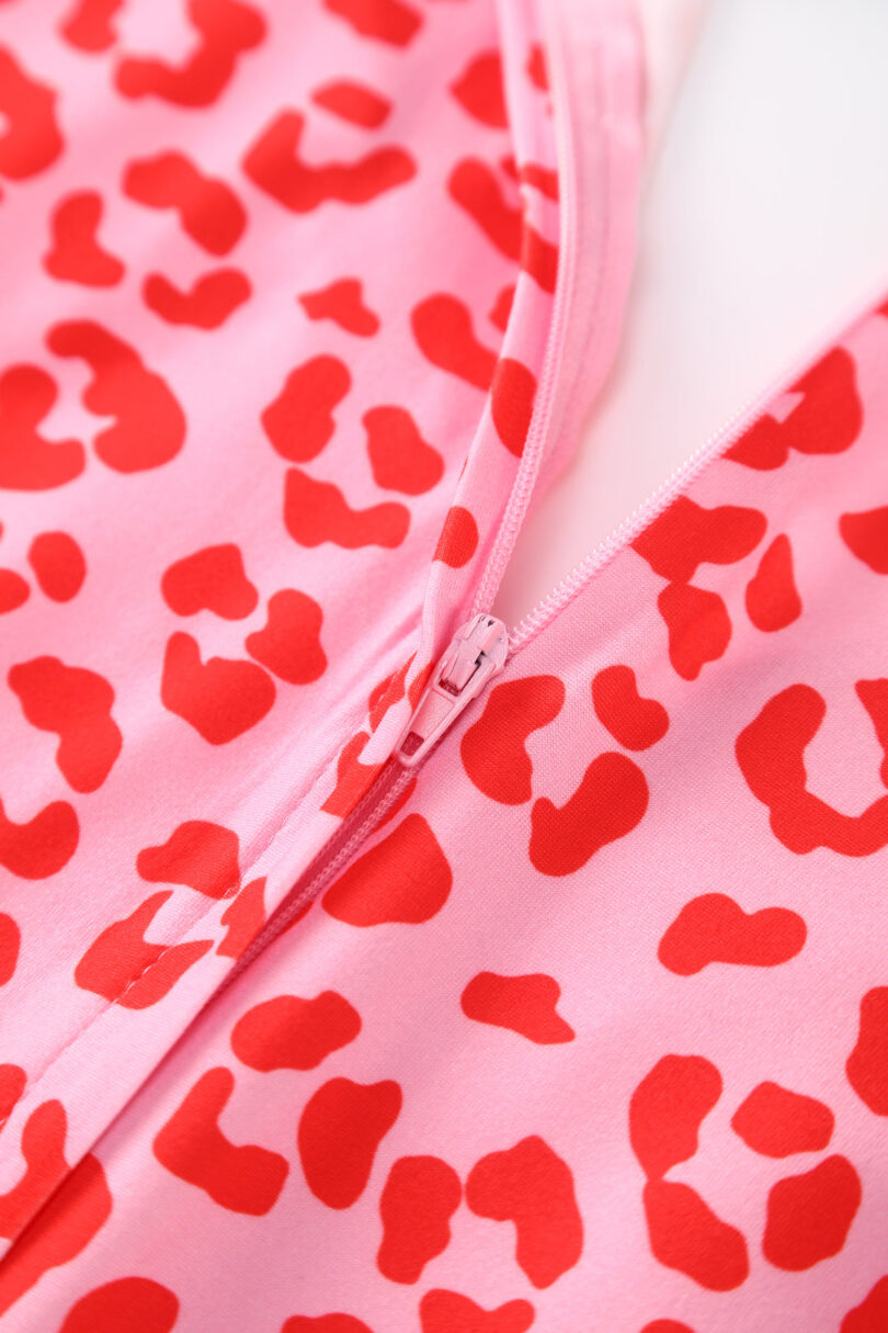 Julia Pink Cheetah Print Midi Dress  Shop now at Kitty Darling