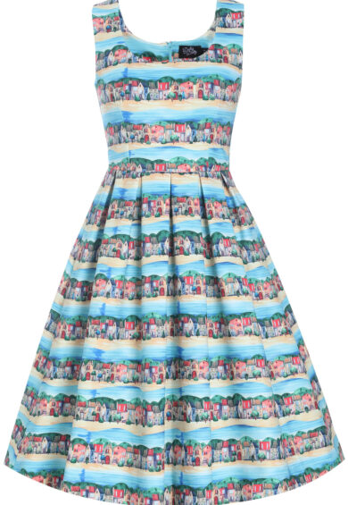 Scarlette Blue Stretchy Seaside Print Dress – Dresses | Kitty Darling