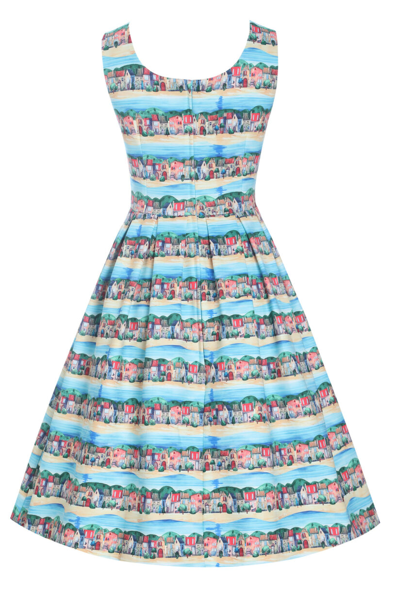 Scarlette Blue Stretchy Seaside Print Dress  Shop now at Kitty Darling
