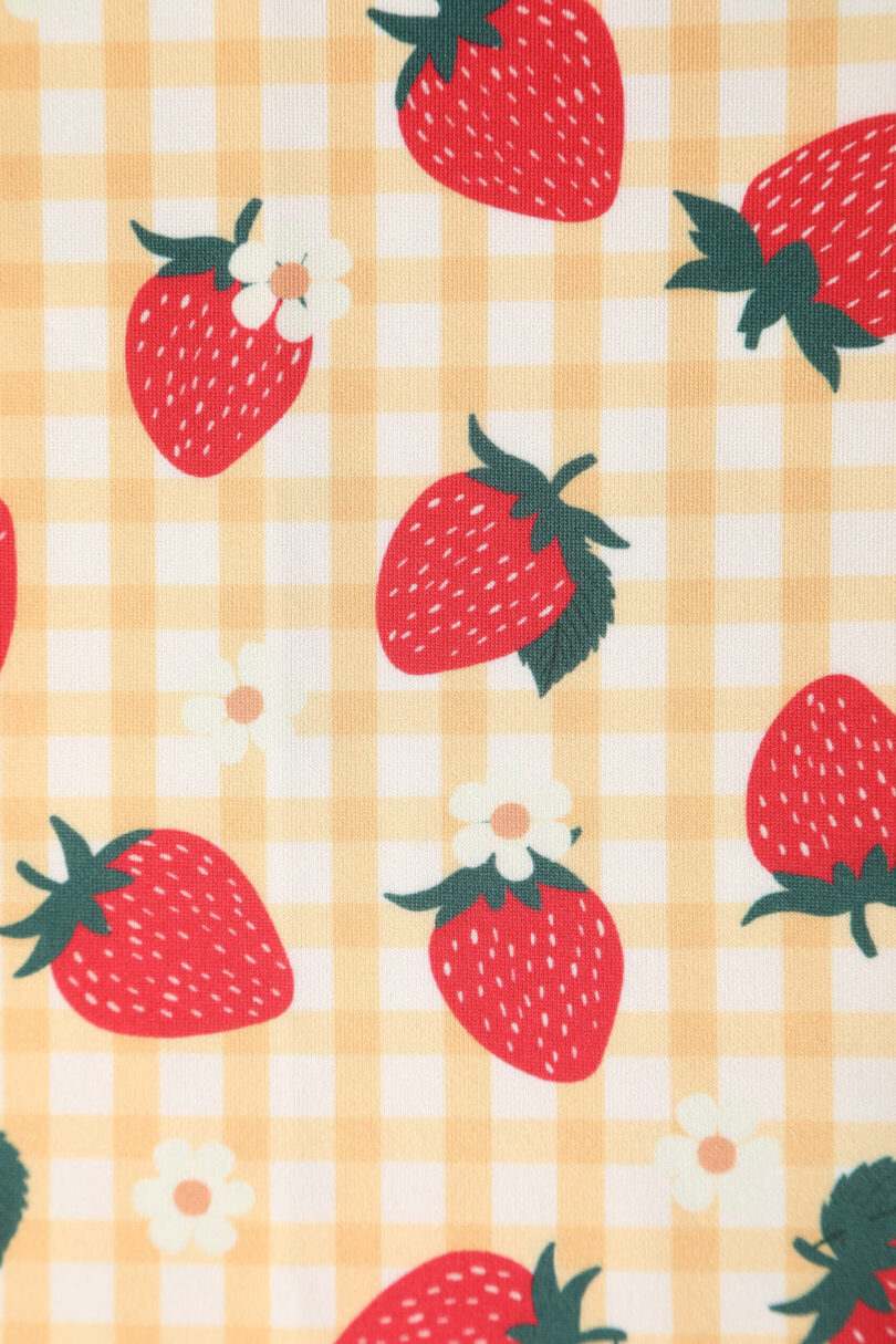 Amanda Strawberry Yellow Gingham Summer Dress  Shop now at Kitty Darling