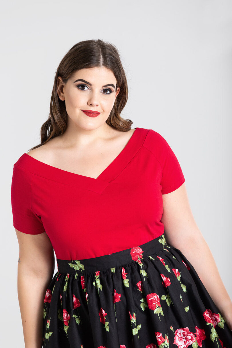 Alex Top Red  Shop now at Kitty Darling