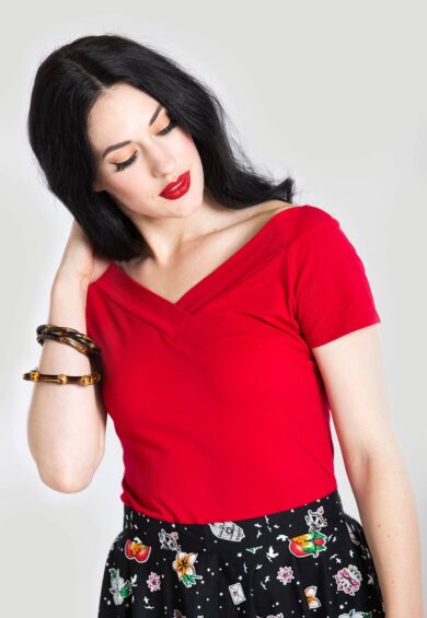 Alex Top Red – Tops | Kitty Darling