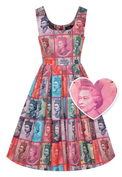 Amanda Queen Elizabeth II Flared Dress – Dresses | Kitty Darling